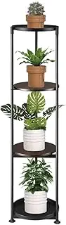 4 Tier Plant Pot Stand Metal Flower Corner Shelf Holder Display Unit Indoor Outdoor Shelves Plywood Garden Storage Rack