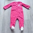 Carter’s Baby Pink Fleece Sleeper Size 9 Months