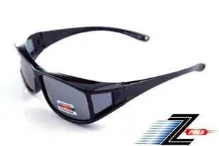 【Z-POLS】近視專用套鏡 Polarized寶麗來偏光太陽眼鏡 盒裝加碼贈運動帶 四抗鏡片抗UV400藍光等等