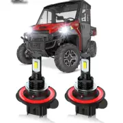 Pair led headlight bulbs Fit 2015-2016 Polaris Ranger XP 900 EPS white