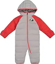 [Nike] Baby`s Puffer Snowsuit (AtmosphereGray(56F422-G4R)/Red, 3 Months)