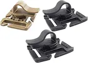 kesoto 3X Outdoor Hydration Tube Fixing Buckle Drinking Water Bladder Pipe Clip for Backpack Webbing Straps 360 Adjustment