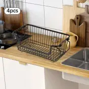 4 Pieces Kitchen Storage Baskets Pantry Storage Storage Organizers Stackable Spa