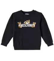 [Moschino Kids] Moschino Kids Teddy Bear cotton jersey sweatshirt Y 6 black
