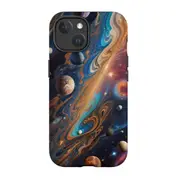 For iPhone 15 Tough Case Compatible with MagSafe Planets Of The Universe