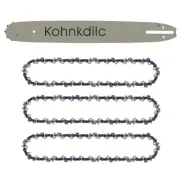 3 Pack 20 inch 3/8 050 72dl Chainsaw Chains and 1 Guige bar for Stihl 044 MS3...
