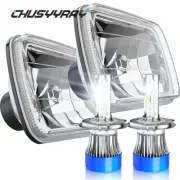 Pair 5x7" 7x6" LED headlights H6052 fit Chevy Express Cargo Van 1500 2500 3500 (for: Jeep)