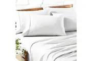 Renee Taylor Egyptian Cotton Sheet Pillowcase Bedding Sleep Set - White
