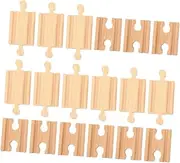 18pcs Wooden Train Track Toys Set Compatible Boys and Girls Toy Train Tracks Educational Playing for Boys Girls