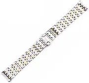 [KAVJU] Solid Stainless Steel Watchband 20mm For OMEGA DEVILLE Watch Strap Deployment Clasp Curved End Wrist Watches Bracelet
