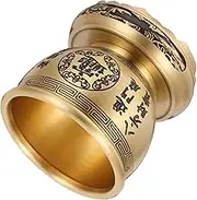 Luxshiny Prosperity Wealth Basin Style Brass Offering Bowl for Home Office Feng Shui Decor
