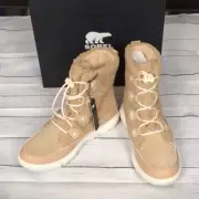 Sorel explorer cozy camo, chalk boots size 7