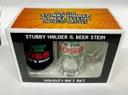 Stubby Holder & Beer Stein Novelty Gift Set for men/dad birthday gift