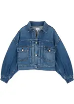 Hyke Blue Cropped Denim Jacket - 2 2