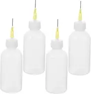 iplusmile 4pcs Precision Squeeze Bottle with Needle Tips Applicator Bottles for Glue and Liquids for DIY Quilling Crafts Painting and Fine Detail Work
