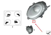 MINI CLUBMAN F54 Front Left Headlight 63117448377 7448377 NEW GENUINE