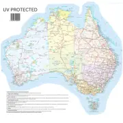 UV Protected Map of Australia Sticker Detailed Caravanning Travels Aussie Made