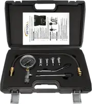 8Pcs Petrol Engine Cylinder Compression Tester Kit Automotive Tool Gauge