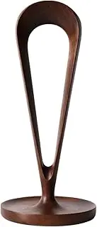 Headphone Stand, Headphone Holder Display Stand, Solid Wood Curved Headset Stand with Storage Tray(Black walnut)