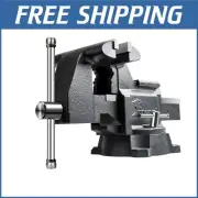 Durable 4.5-Inch Ductile Iron Bench Vise with Large Anvil and Swivel Action