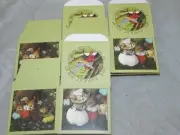 Wee Forest Folk WFF Set of 3 Green Boxes W/Blue Bird Top Flat 2005 Box