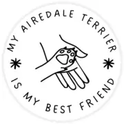 My Airedale Terrier is My Best Friend - 3 Pack Circle Stickers 3 Inch - Dog Pet