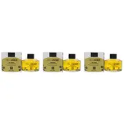 Helis Gold The Scent Reed Difuser Set by Helis Gold for Unisex - 2 Pc 3.3oz Diffuser, 7Pc Fiber Stick - Pack of 3