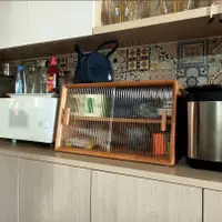在飛比找蝦皮商城精選優惠-桌上櫃 木質收納櫃 廚房餐櫃 復古收納櫃 實木小型餐邊櫃玻璃