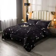 Galaxy Comforter Queen Size For Kids Girls Boys Outer Space Starry Sky Comfor...