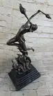 ART DECO STYLE GENUINE BRONZE ARTWORK HANDCRAFTED DETAILED SCULPTURE STATUE