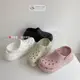 （正韓免運 ）🍬crocs classic crush clog 泡芙 洞洞鞋 厚底 增高 黑 奶茶 白 207521