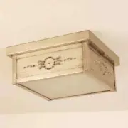 9C Pierced Sides Ceiling Flush Box Fixture Series - Old Brass