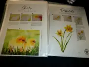 Sarah Cray Springtime Watercolor Tutorial Kits Chicks Daffodils Lot of Two NIP