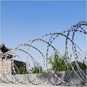 Razor Wire Barbed Wire Razor Wire, Easy to Bend Stainless Steel Barbed Wire Fence, Commercial Residential Secure Sites Garden Helix Coils Protection Boundary Net
