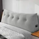 Headboard Pillow Queen, Backrest Triangular Wedge Pillow Headboard Queen, Lar...