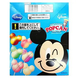 【江戶物語】glico 格力高 POPCAN DISNEY迪士尼 綜合飲料棒棒糖 盒裝/單支 米奇米妮 唐老鴨史迪奇 日本進口