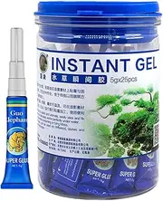 Aquarium Moss Glue, 25 Water Plants Glue Fish Tank Coral Reef Ornaments Glue, Aquatic Plants Decoration Drying Fast Glue Strong Adhesive Glue for Home