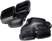 Compatible For Mercedes Benz Muffler Tip E-Class S-Class E63 AMG S65 W222 W212 Upgrade Rectangle Exhaust Tail Tip(Black A)