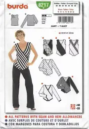 B201 BURDA 8217: TOPS SIZE 10-22 SEWING PATTERN