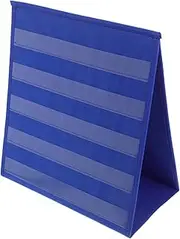 HONMEET Triangular Desktop Display Stand Small Pocket Chart for Classroom Flexible Pockets and Organizational