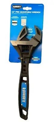 HART 12-inch Pro Adjustable Wrench Laser-Etching Chrome Vanadium Steel HHPWPA802
