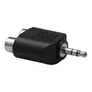 2 Pack - 3.5 MM 1/8" TRS Male to 2 RCA Female Splitter - Stereo Adapter Jack