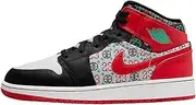 [Nike] Big Kid's Jordan 1 Mid SE White/University Red-Black (DM1208 150) - 4.5