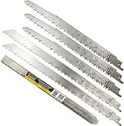 5Pack Stainless Steel Reciprocating Sabre Saw Blades for Meat,12inch 3TPI and 9 inch 5TPI Big Tooth Unpainted for Food Cutting, Big Animals, Frozen Meat,Beef,Sheep,Cured Ham,Turkey,Bone