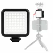 LED Video Light W49 Pocket Mini Video Lighting with 3 Cold Shoe Mount Vlog Photo