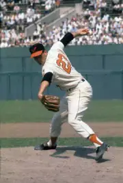 Baltimore Orioles Chuck Estrada In Action 1960 Old Baseball Photo 6