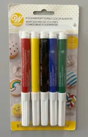 Wilton Foodwriter Edible Color Markers Fine Tip 5 Markers Exp 9-28-24