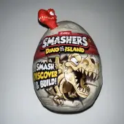 ALMOST GONE! RED! Smashers Dino Island Mega Egg T-Rex Toy ZURU, Dinosaur Mega