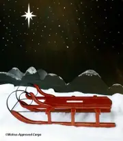 POTTERY BARN KIDS WOOD SLED (SMALL) -NIB- SEND YOUR BLAH DÉCOR DOWN THE HILL!