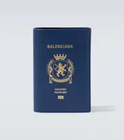 [Balenciaga] Balenciaga Printed leather passport holder One Size blue